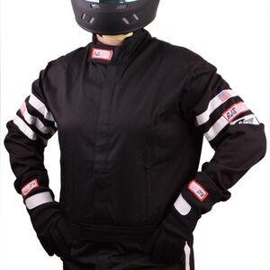 VTG RJS Racing Equipment Full Zip-Up Jacket
Men's Small Black White Strips